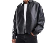 leather oversized jacket