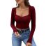 Long Sleeve Regular Fit Ribbed Tops