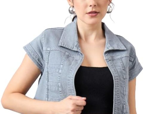 Women’s Fashion Denim Jacket – Navy Blue Shrug Style Guide